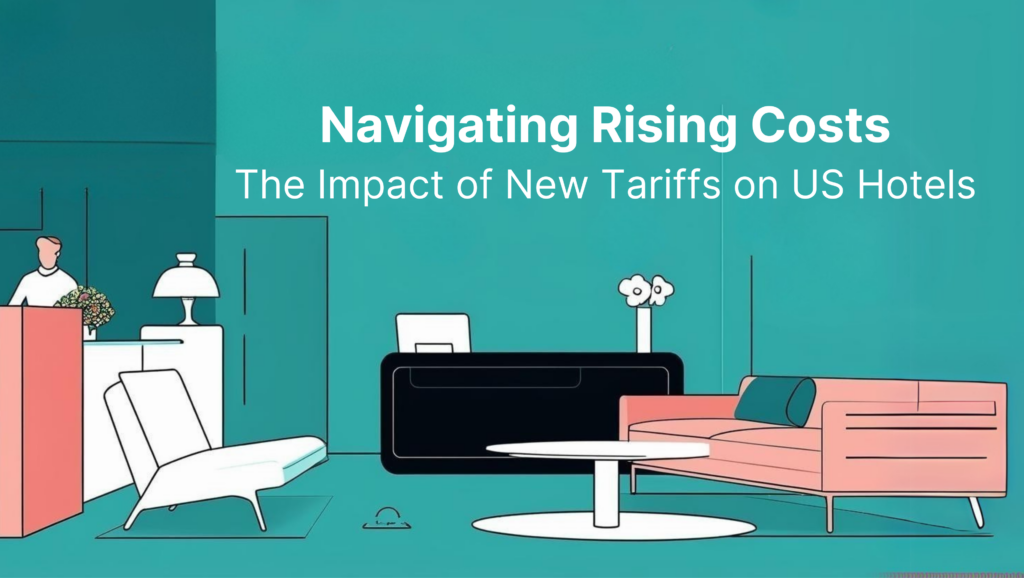 Hotel procurement manager reviewing budget and supply costs impacted by new tariffs